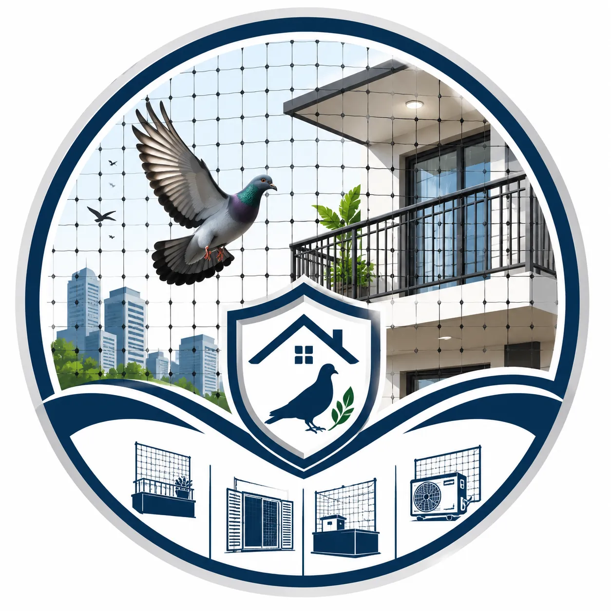 Shri Shyam Balcony Grill Bird Net Logo